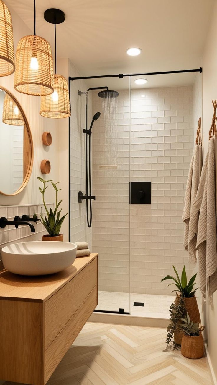 Banheiros com espelho redondo estão em alta — e…